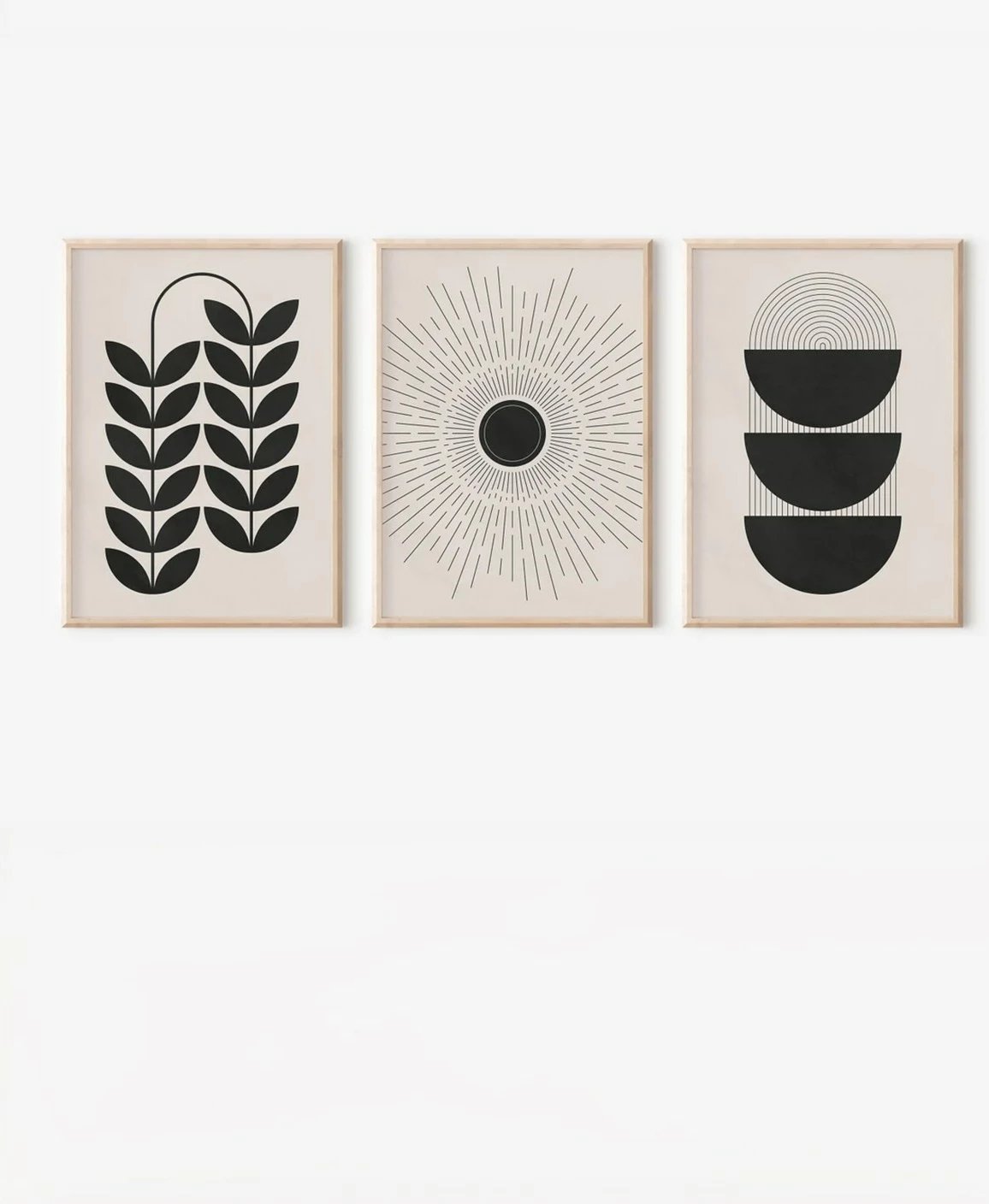 Pikturë dekorative me kornizë (3 copë), Wallity, 3Dartsohoset63