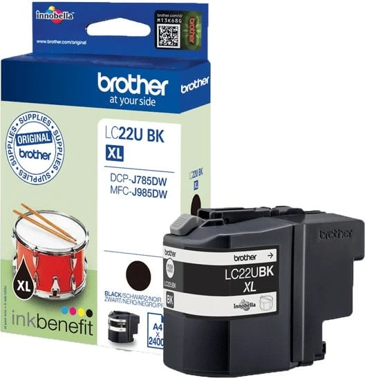 Toner Brother LC22UBK, 2400 faqe, Ngjyrë e zezë