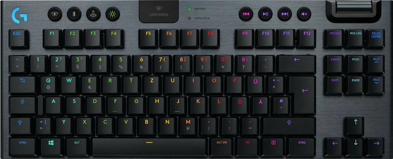 Tastierë mekanike Logitech G G915 TKL, RGB, Wireless, USB, QWERTZ, Carbon