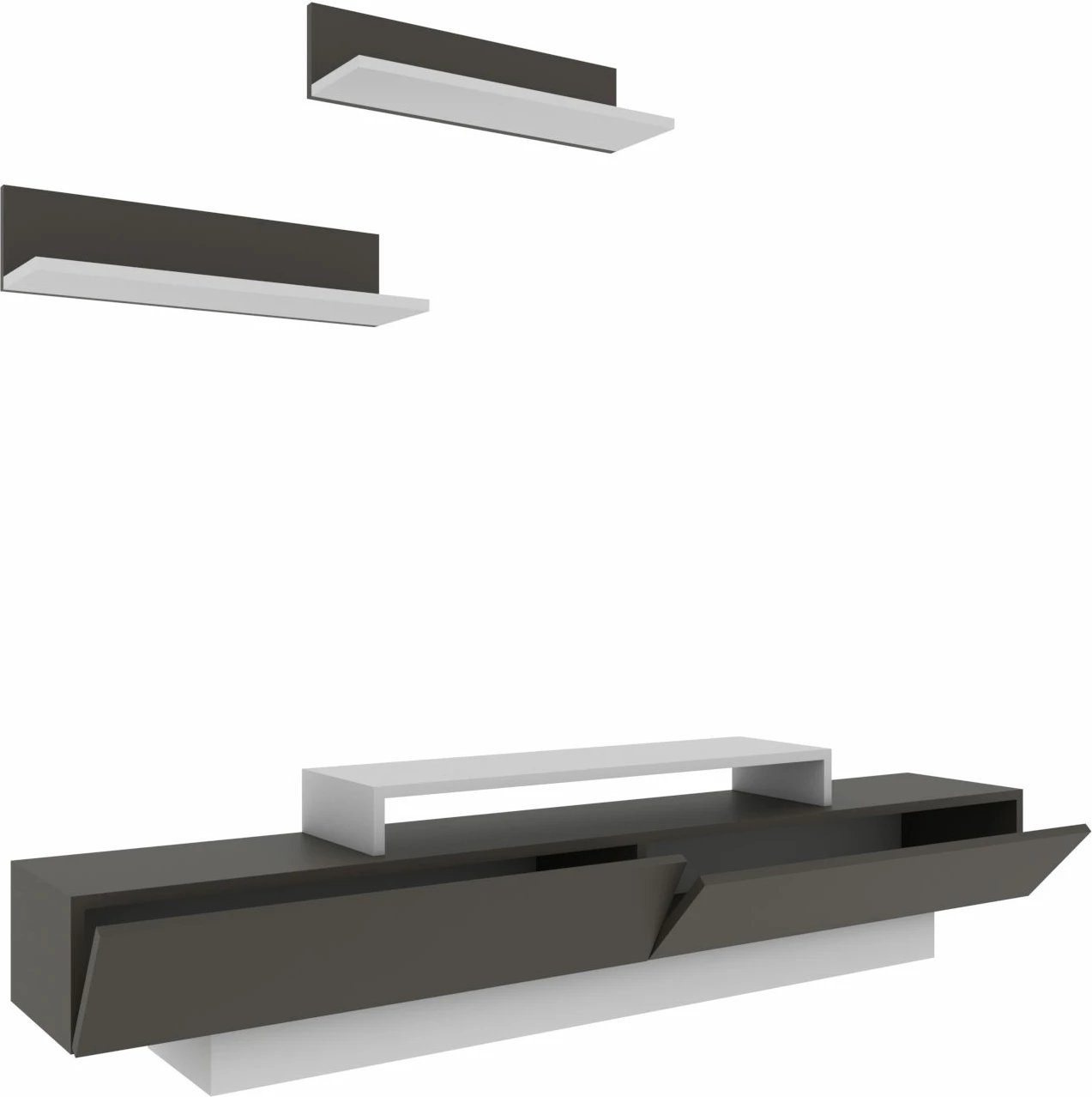 Njësi TV Skye Decor, Lusi, e bardhë dhe kafe