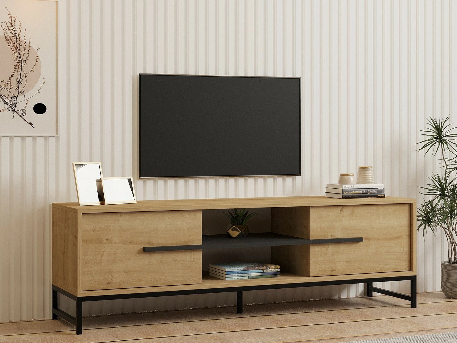 Komodë TV Hanah Home, Mono - ngjyrë lisi Sapphire Oak