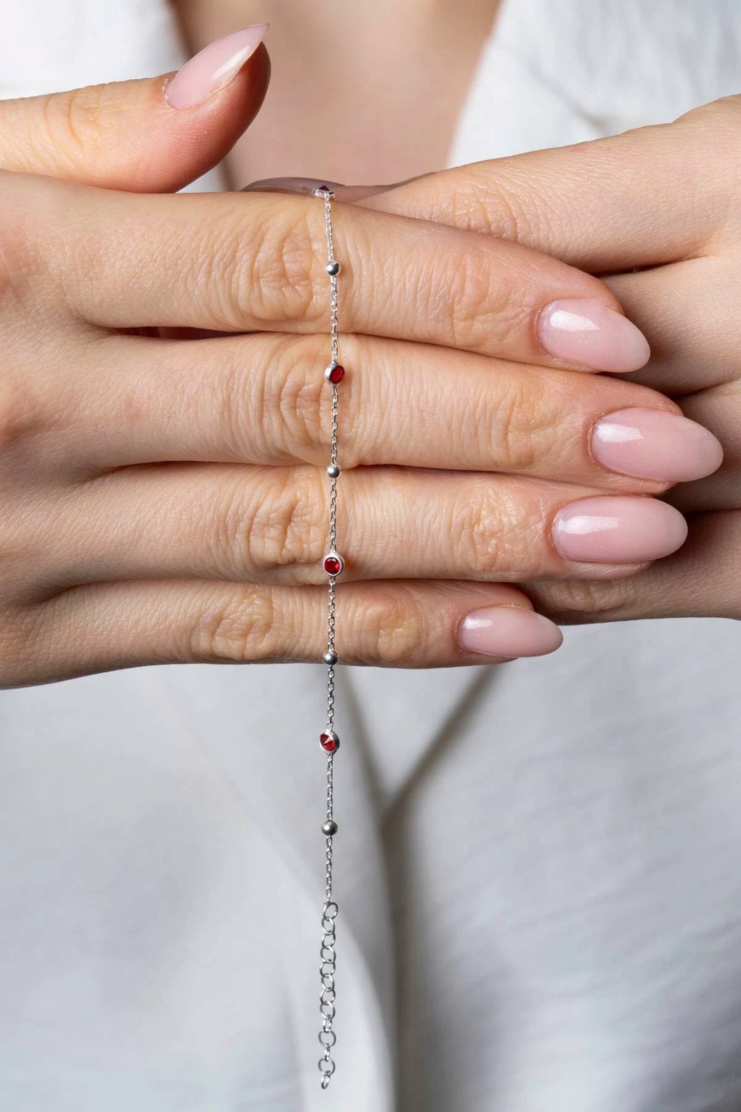 Byzylyk argjendi me gurë të kuq Jumeon, TFNY65232