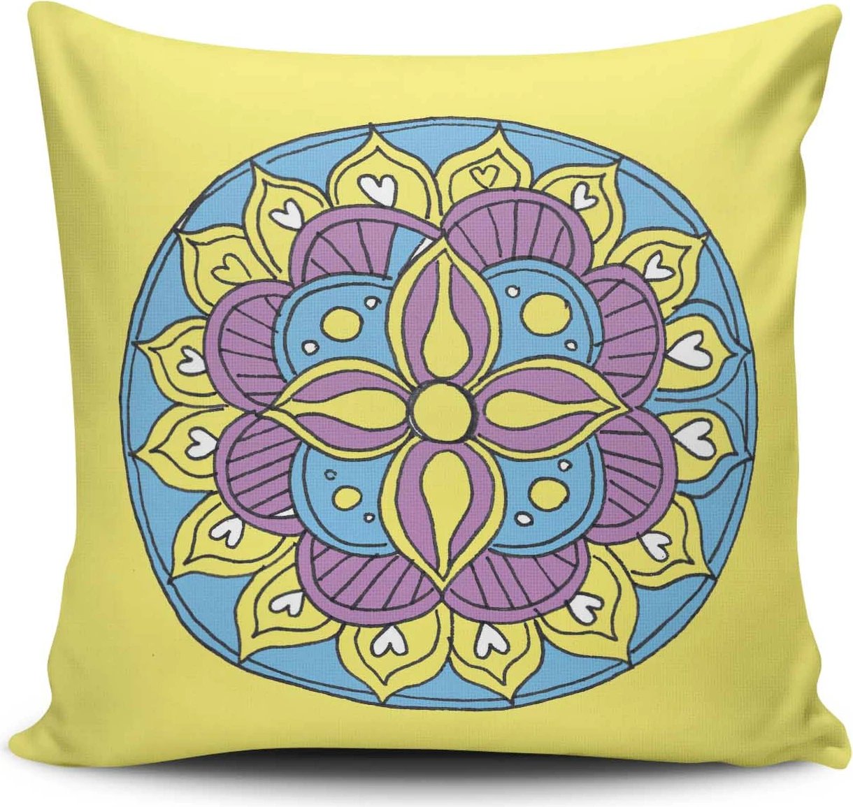 Jastëk dekorativ Aberto Design, MANDALA-09, shumëngjyrësh, 43x43cm