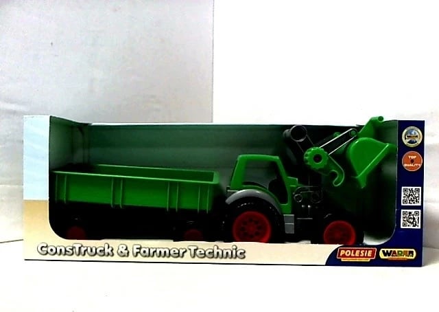 Traktor lodër Wader-Polesie 37770 me rimorkio, Jeshil