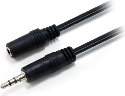 Kabllo audio Equip 3.5mm mashkull-femër 2.5m e zezë