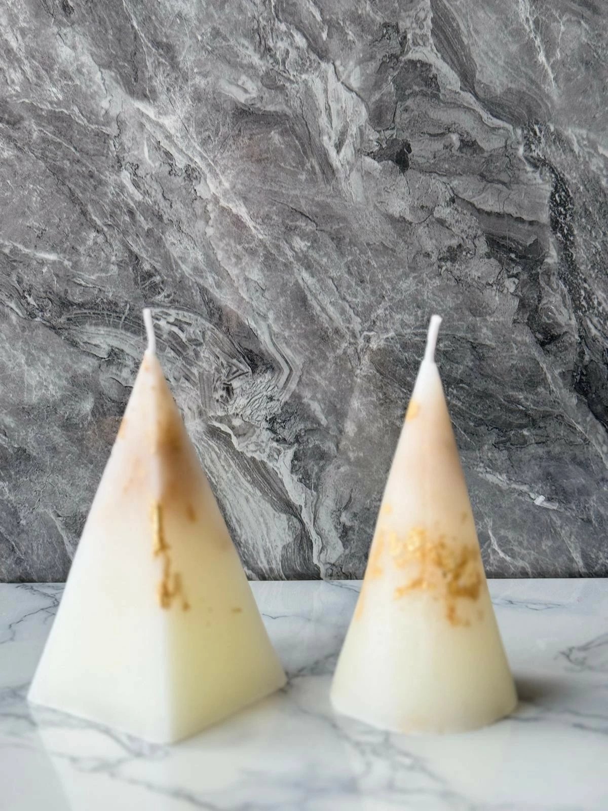 Set qirinjësh (2 copë), Glamour Candle 16M, Evila Originals, e bardhë