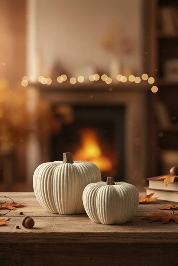 Set dekorativ për stoli (2 copë), ngjyrë krem, Pumpkin 2, Evila Originals