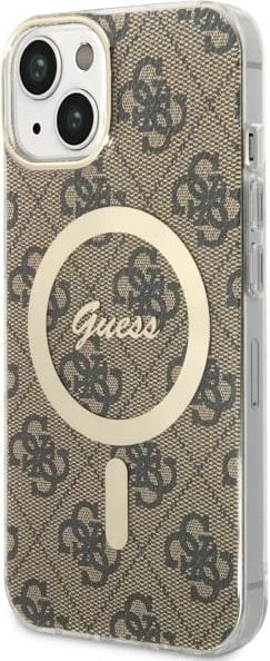 Mbështjellës Guess GUHMP14MH4STW për iPhone 14 Plus 6.7", MagSafe, Kafe