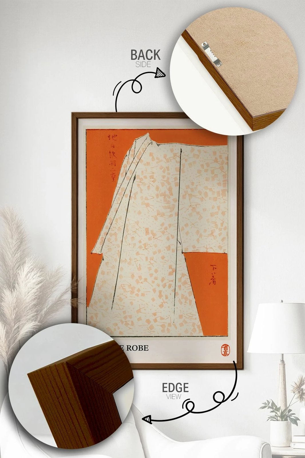 Pikturë dekorative me kornizë, shumëngjyrëshe, Lmnmdlkahve31