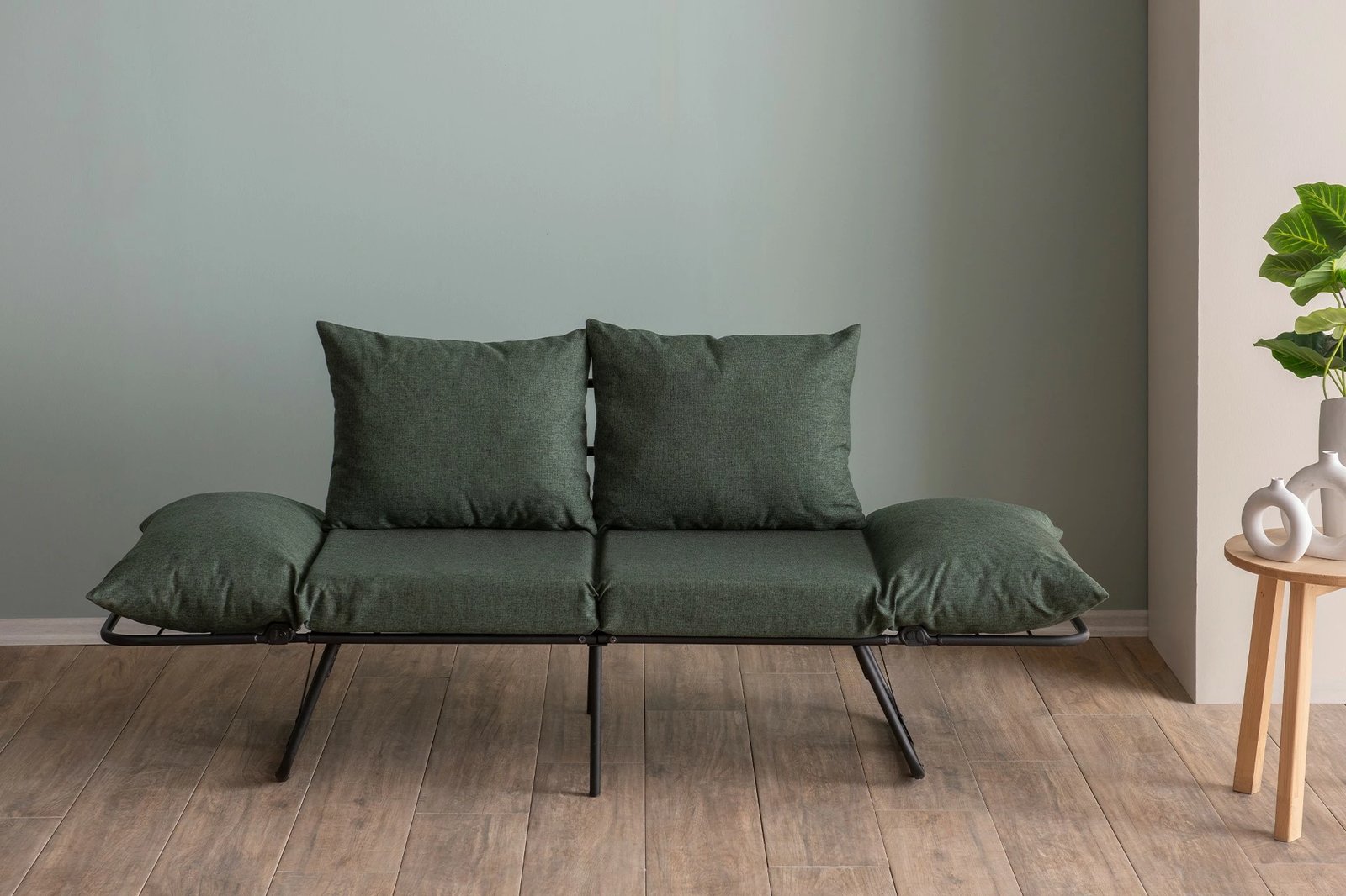Divan i gjelbër, 2 vende, shndërrohet në shtrat, Viper