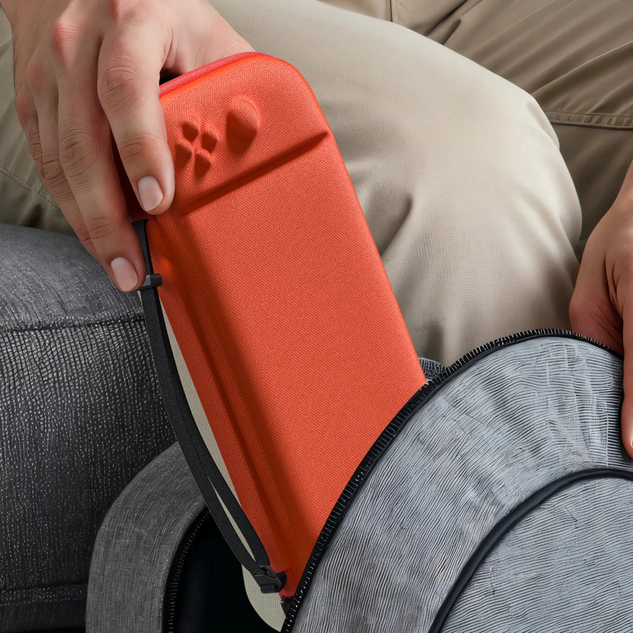 Mbështjellës AmazingThing PlayShield EDC për Nintendo Switch 2, i kuq