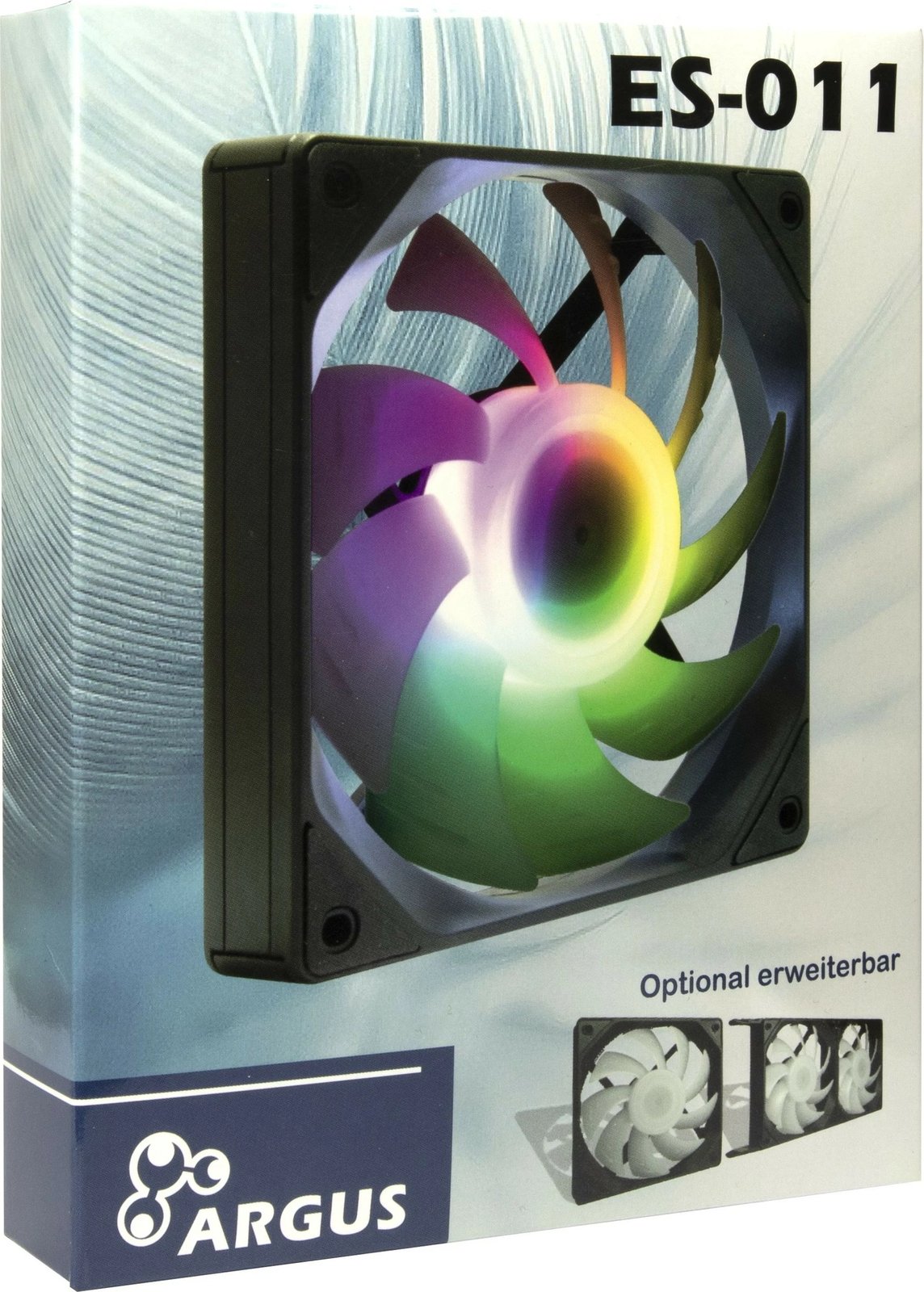 Ventilator kase Inter-Tech Argus ES-011, 12cm, LED multi, i zi