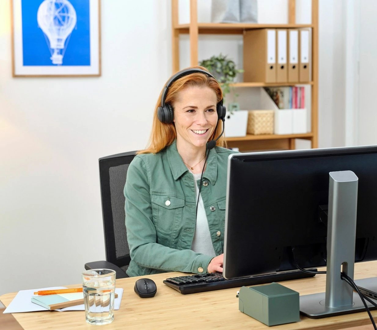 Kufje me mikrofon Trust HS-150, me kabllo, për zyrë/call center, e zezë