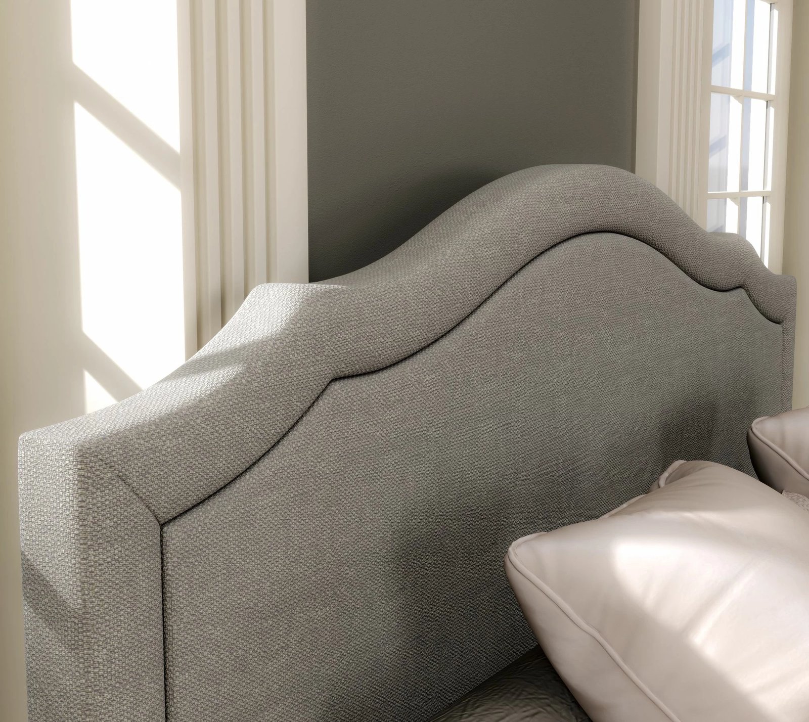 Krevat dopio Skye Decor, krem, lis, gri, FRN-21019