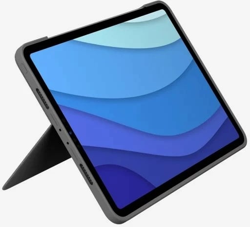Mbështjellës me tastierë Logitech Combo Touch, për iPad Pro 12.9" (5th Gen), iPad Pro 11" (1/2/3 Gen), iPad Air (4th Gen), Gri