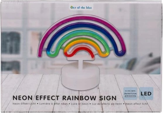 Dritë neon NEXT ylber, me bateri, 23x10x19.5cm