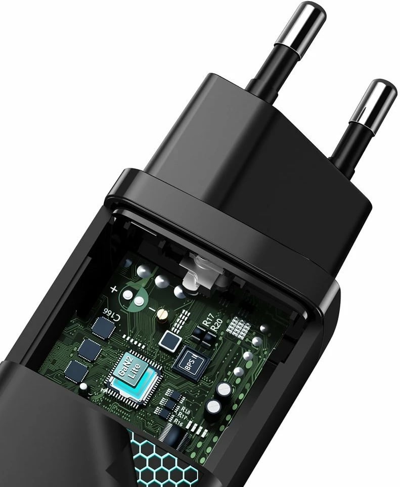 Karikues i shpejtë Baseus GaN2 Lite, 65W, USB/USB-C, i zi