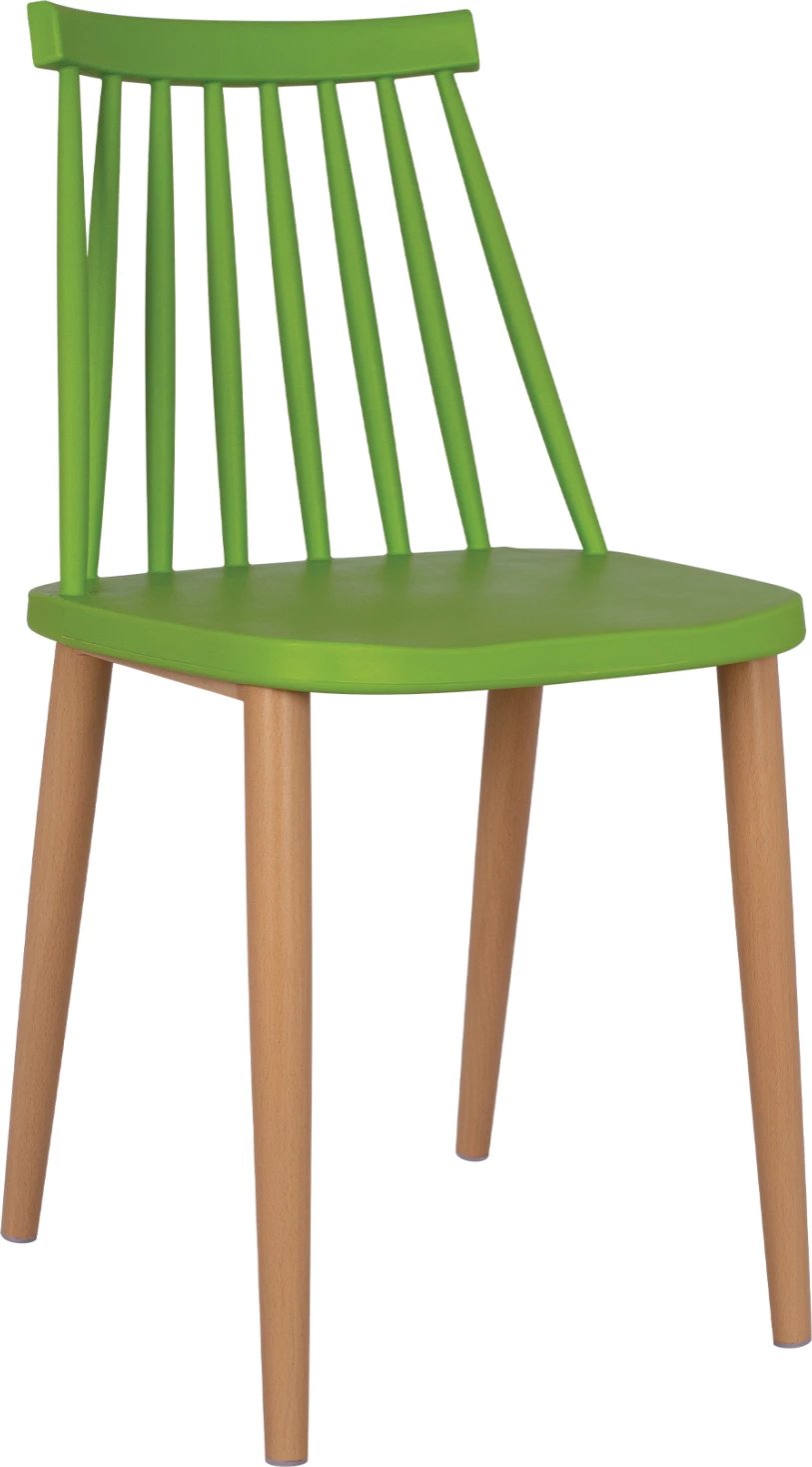 Karrige për ngrënie Vanessa, ngjyrë e gjelbër, këmbë metalike, 42,5x47x81,5cm, set prej 4 copë