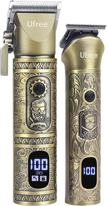 Makinë rroje elektrike Ufree U-2226 set, pa kabllo, me ekran LCD, kafe