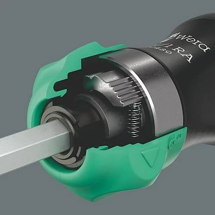 Set kaçavidash manuale Wera 05051519001, me bita të ndërrueshëm, e zezë/gjelbër