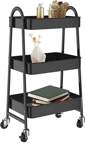 Karrocë magazinimi nextdeco 18874-09 me 3 ndarje, E bardhë Karrocë magazinimi nextdeco 18874-09 me 3 ndarje, E bardhë