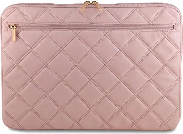 Mbështjellës laptopi Guess Quilted 4G, 16 inç, Rozë