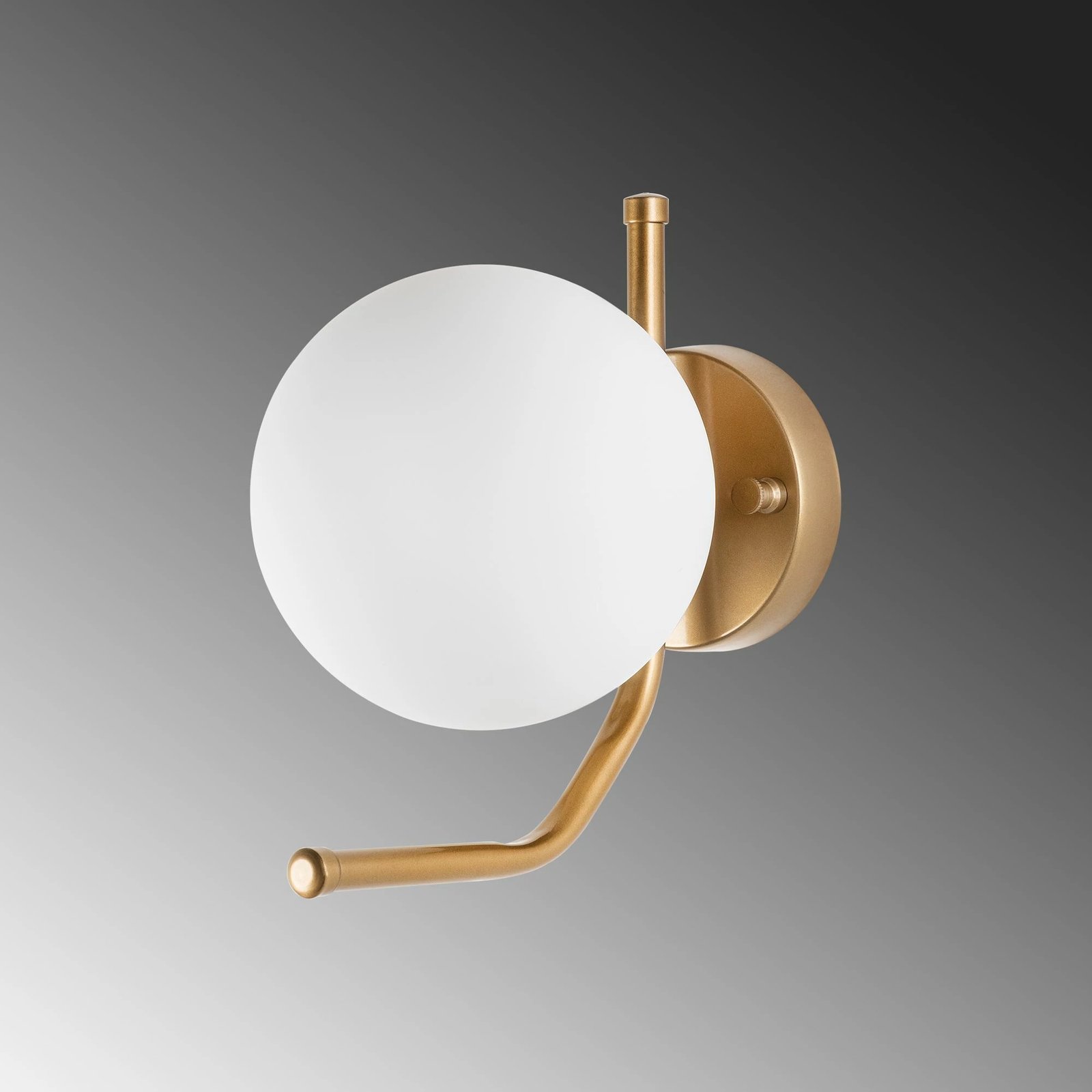 Llambë muri Opviq Faruk, ngjyrë ari dhe e bardhë, 15x22x23 cm