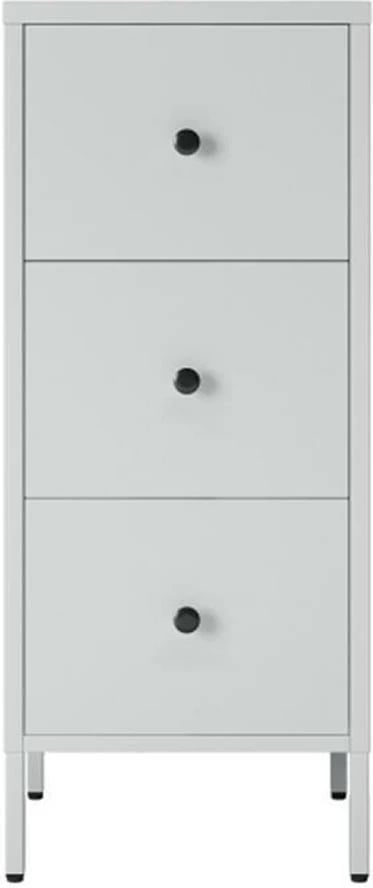 Raft metalik Nextdeco me 3 sirtarë, H102x43x40cm, Bardhë