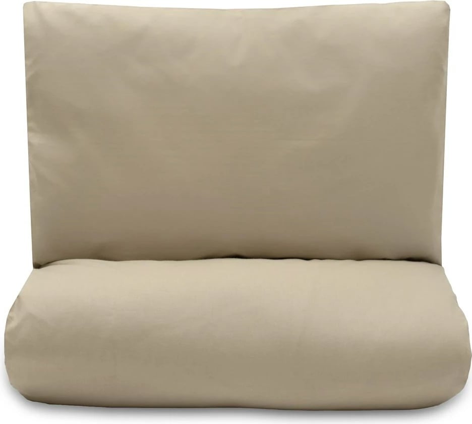 Set për krevat për bebe me mbushje, New Baby, 90x120 cm, jastëk 60x40 cm, pambuk 100% dhe fibrë anti-alergjike, bezhë