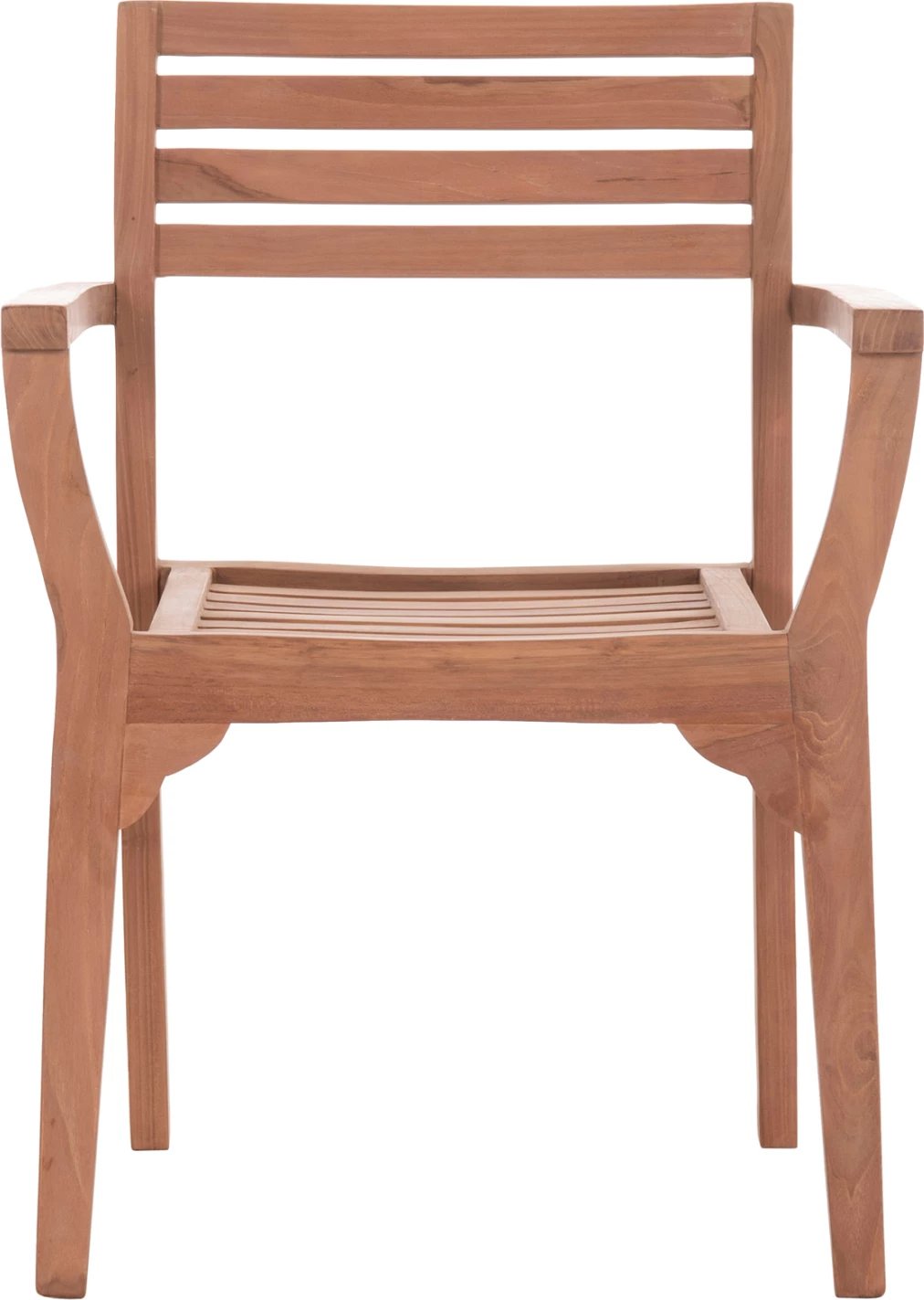 Karrige ngrënie për jashtë Ermioni, dru tik natyral, 60x59x84cm