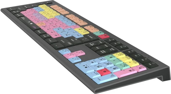 Tastierë LogicKeyboard Astra 2 DE për Mac, për Avid Pro Tools, me taste të ngjyrosura