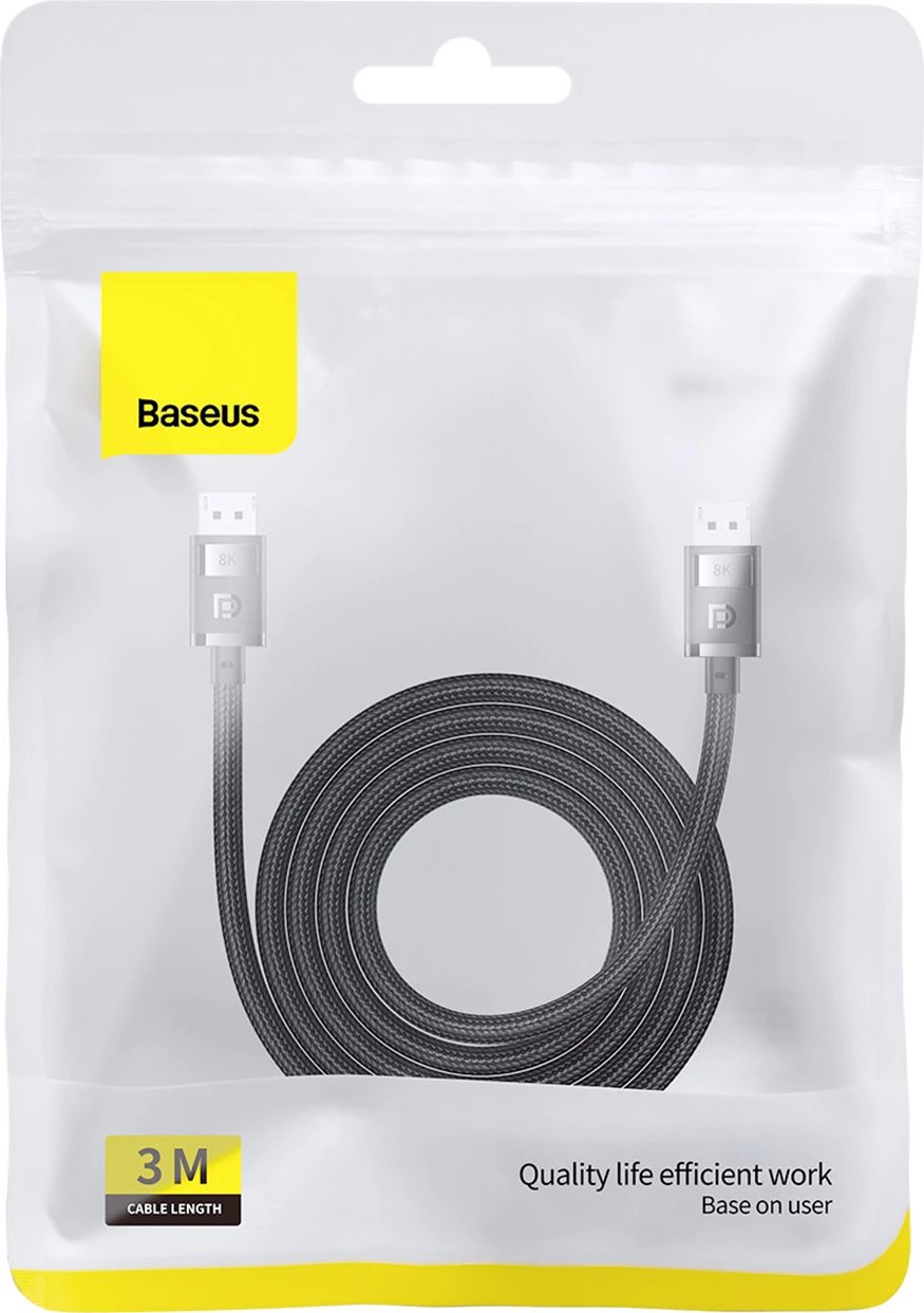 Kabllo DisplayPort Baseus High Definition Series 1.5m, 8K 60Hz, e zezë