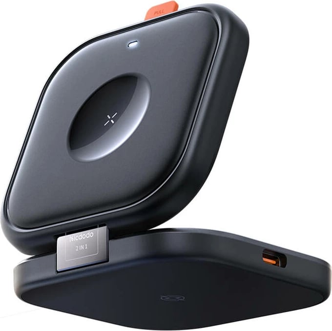 Stacion karikimi wireless Mcdodo CH-2160 2-në-1 për iPhone dhe Apple Watch, 15W, i zi