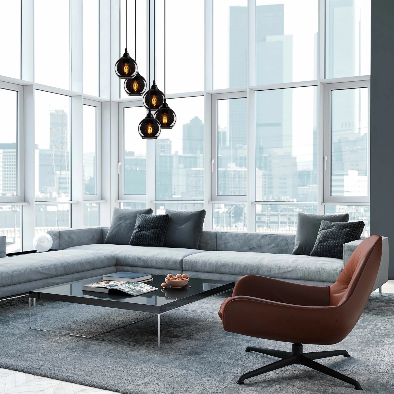 Llambadar Opviq, ngjyrë fume, 012