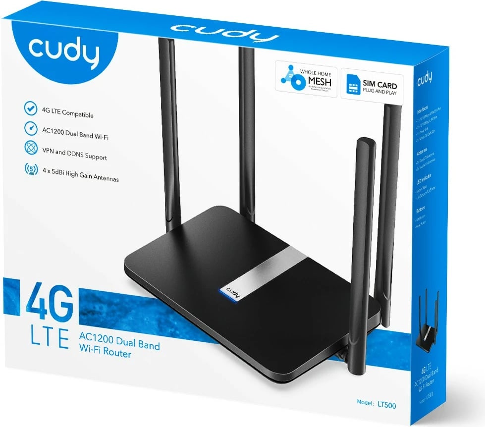 Router Cudy LT500, Wi-Fi 5, Dual-band, 3G/4G, i zi