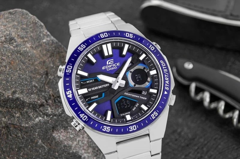 Orë dore për meshkuj Casio, argjend