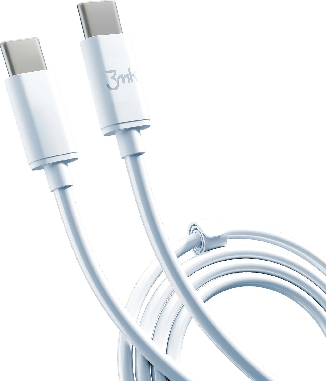 Kabllo USB-C në USB-C 3mk Hyper Cable, 2m, 100W, Bardhë