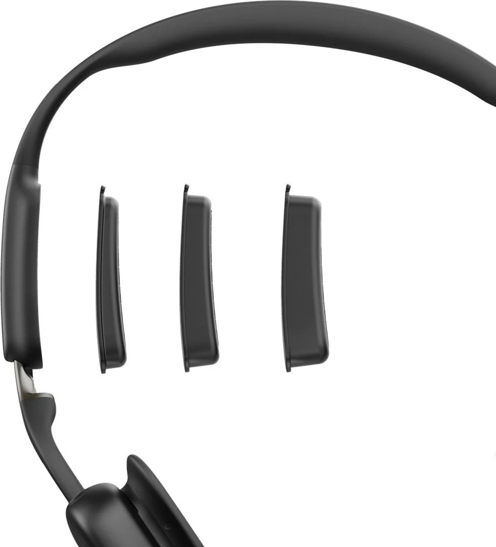 Kufje SHOKZ OpenMeet UC Wireless Bluetooth me dirigjim kockor, me adapter USB-A, të zeza