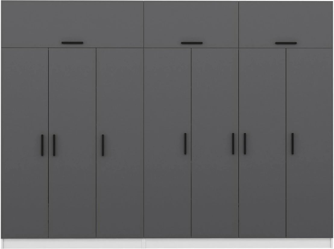 Dollap Skye Decor, anthracit-bardhë, 5242