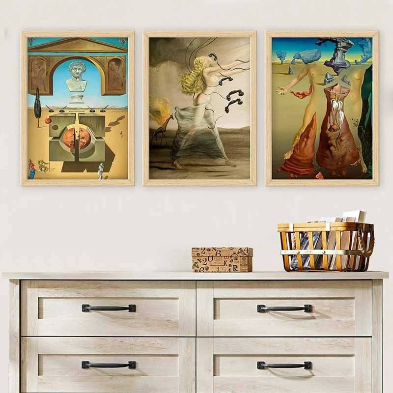 Pikturë dekorative me kornizë (3 copë), Wallity, 3NTC_UN1385243_3545