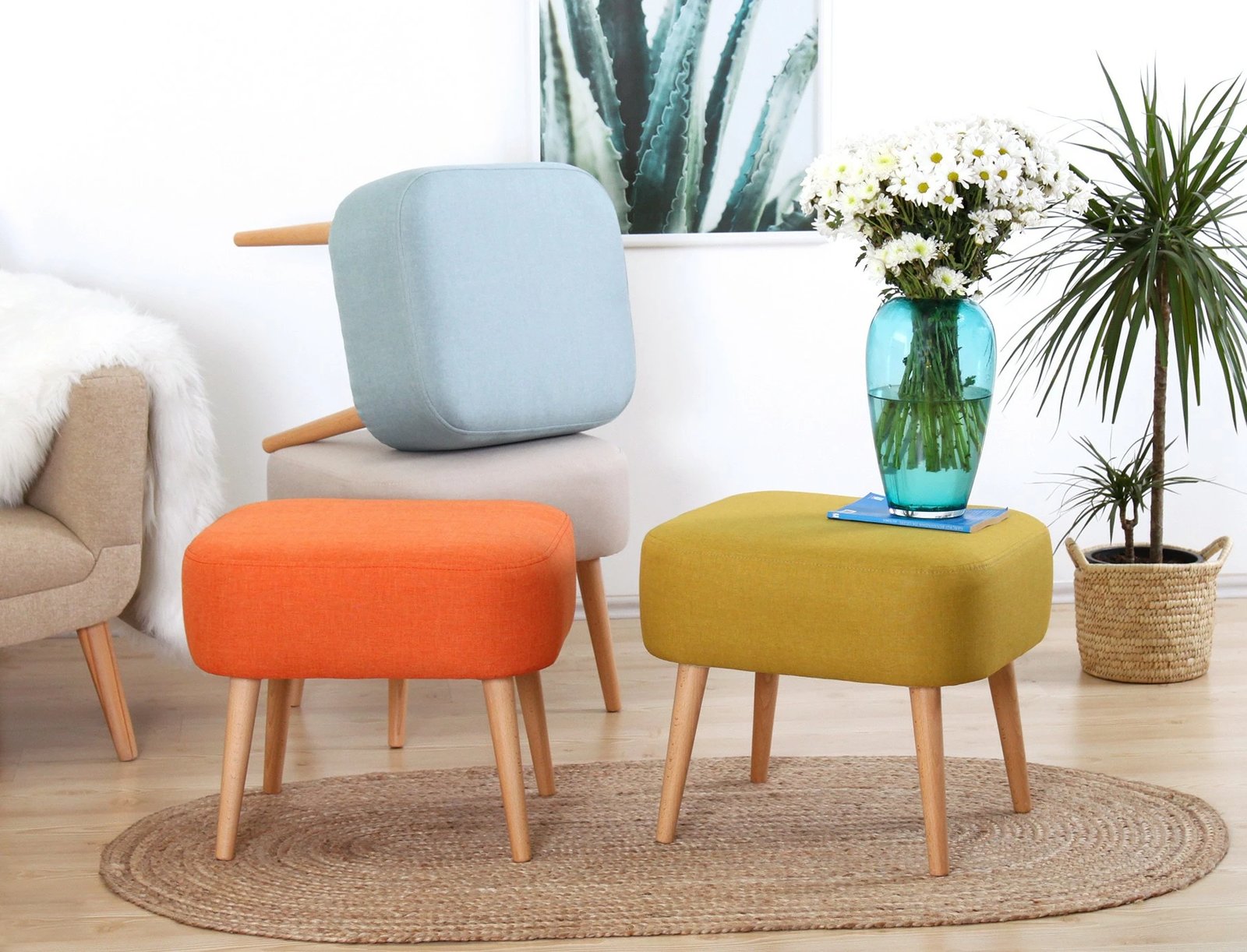 Puf Atelier del Sofa, ngjyrë portokalli, Parrot