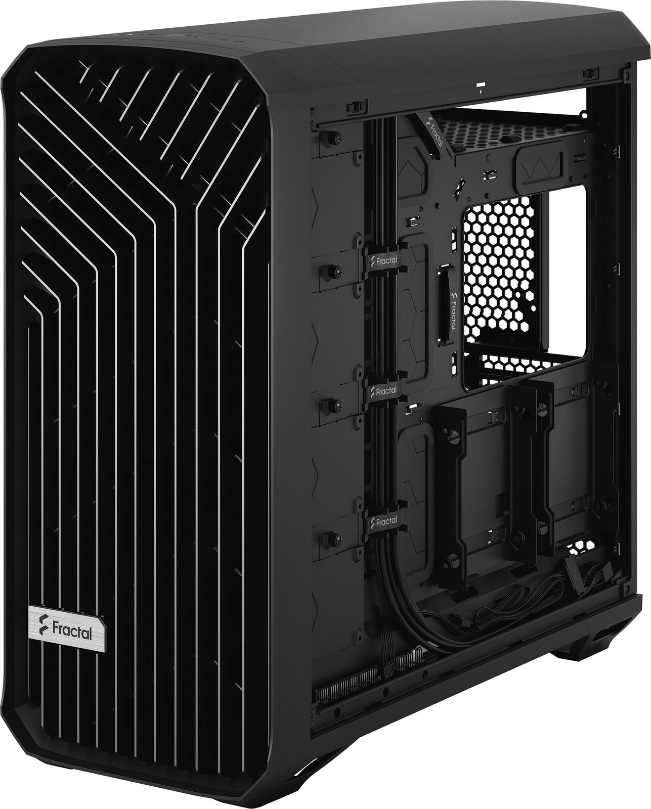 Kasë Fractal Design Torrent, Tower, PC, ATX, EATX, ITX, micro ATX, SSI CEB, Steel, Gaming, e zezë Kasë Fractal Design Torrent, Tower, PC, ATX, EATX, ITX, micro ATX, SSI CEB, Steel, Gaming, e zezë