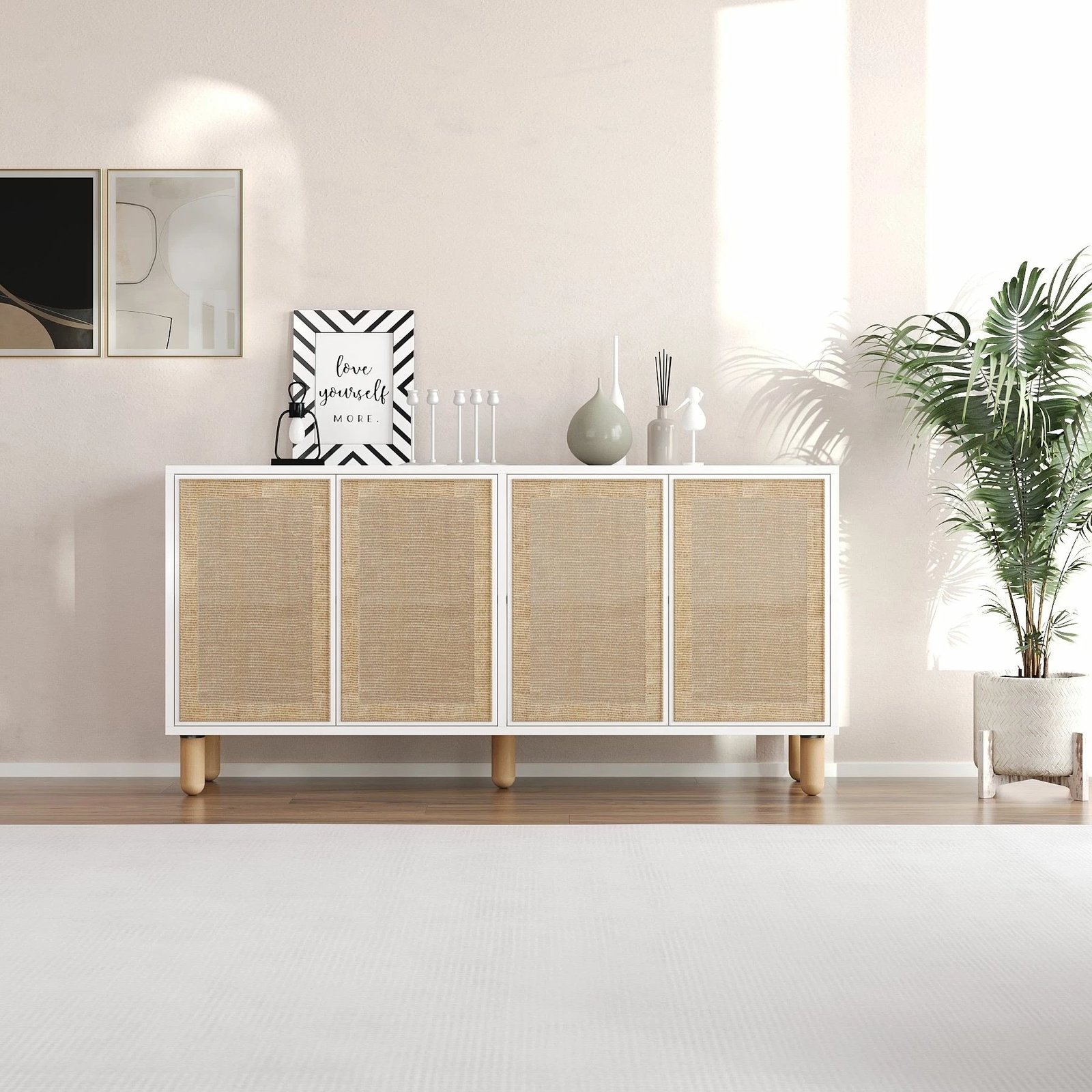 Konsolë Skye Decor Leıla, e bardhë