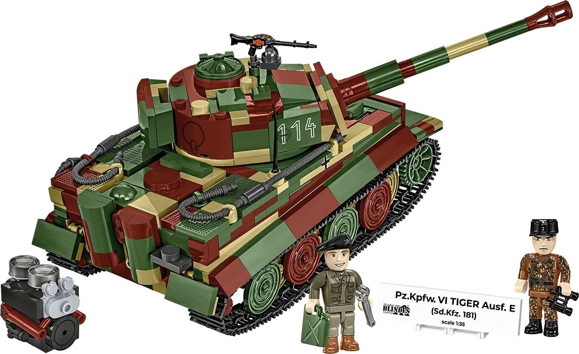 Set ndërtimi Cobi Pz.Kpfw. VI Tiger Ausf. E, 870 pjesë, me 2 figurina