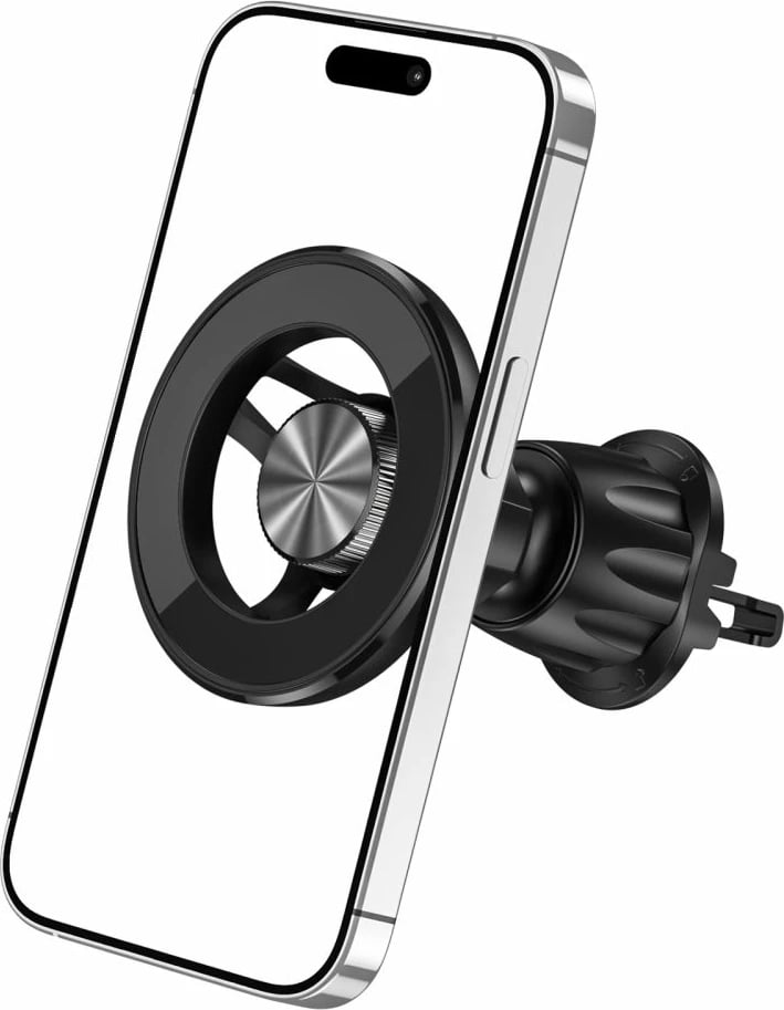 Mbajtëse magnetike për celular Tech-Protect N54 me MagSafe, për ventilator të makinës, e zezë