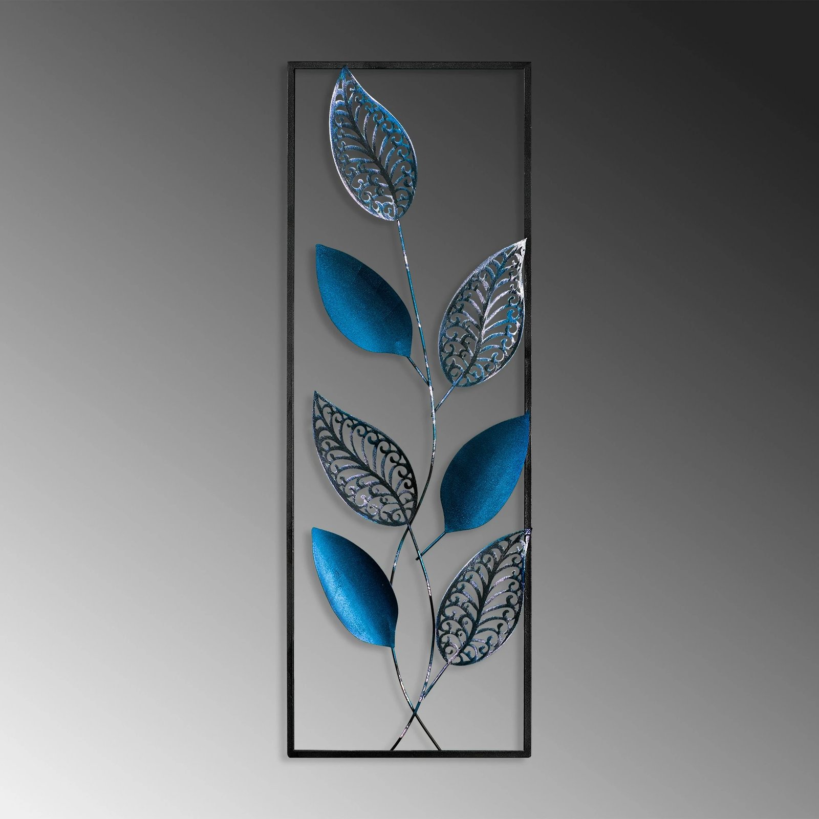 Aksesor dekorativ metalik për mur, gjethe, Wallity