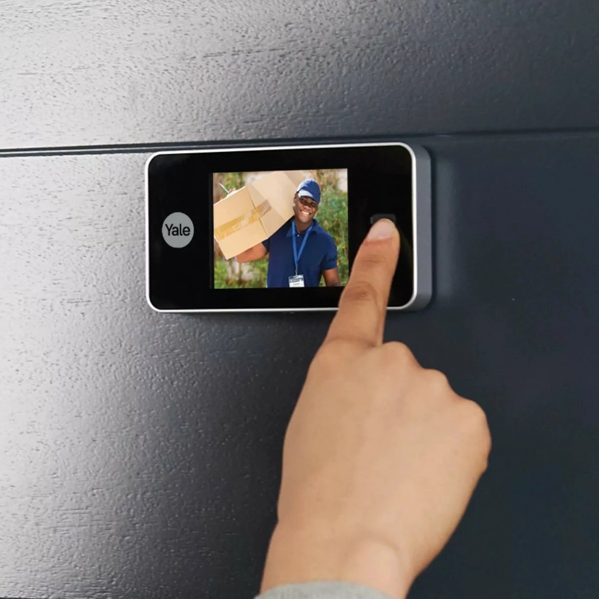 Shikues elektronik dere YALE HOME DDV 500, 3.2" LCD, i zi-argjendtë