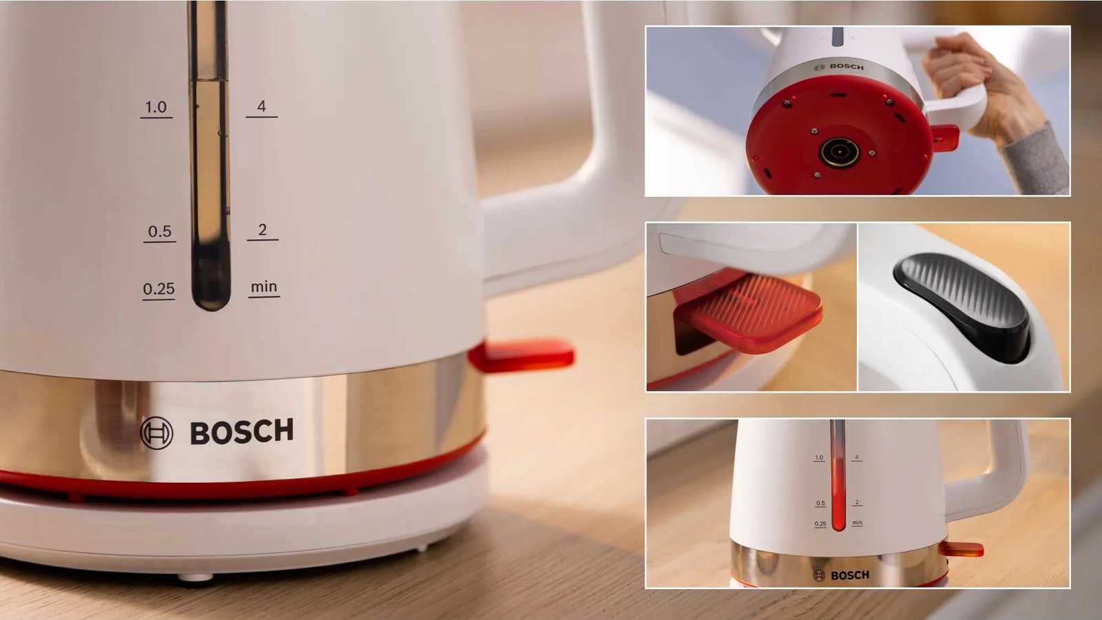 Çajnik Bosch TWK4M221, 1.7 L, 2400 W, Bardhë Çajnik Bosch TWK4M221, 1.7 L, 2400 W, Bardhë