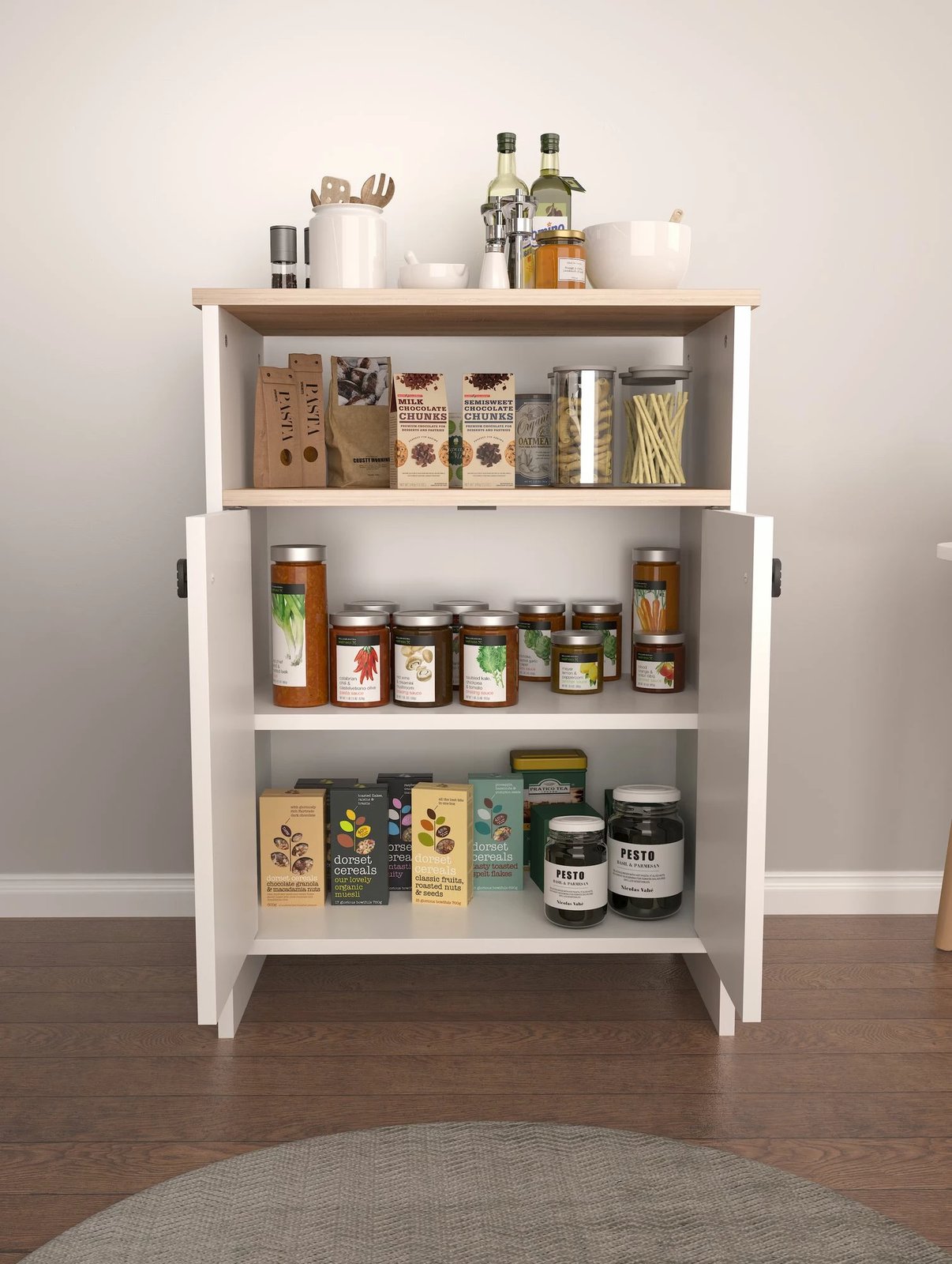 Dollap multifunksional Hanah Home, ngjyrë sonomo-bardhë