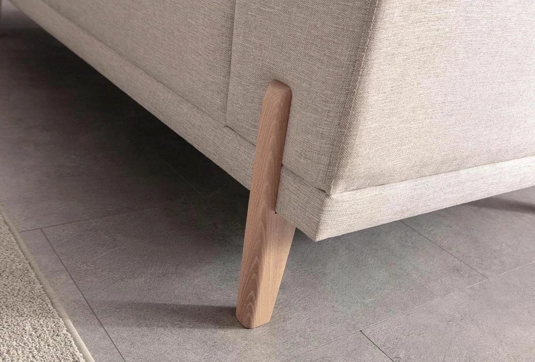 Kënd-sofë krevati Atelier del Sofa, mocha relax majtas, krem